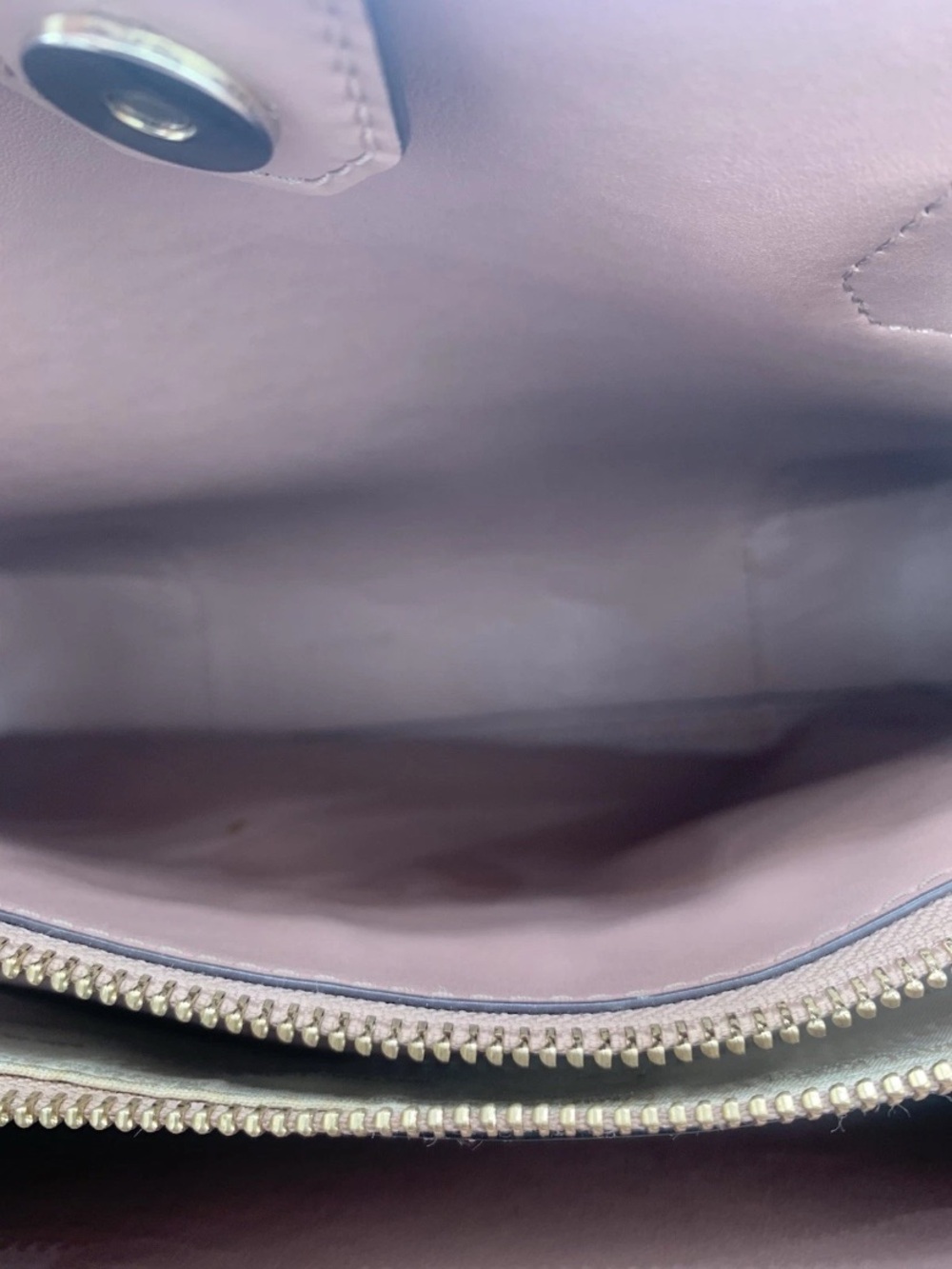 Michael Kors Deep Pink Mercer Medium Pebble Leather Gold Lock Detail Handbag - Picture 9 of 14